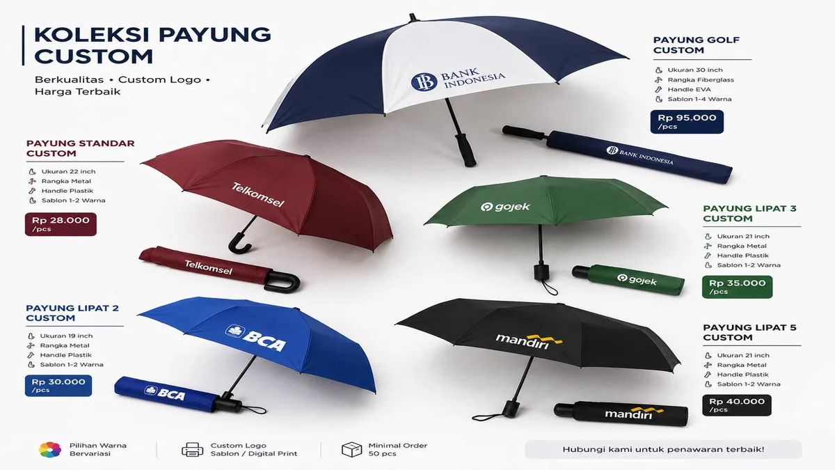 koleksi payung custom logo harga jakarta