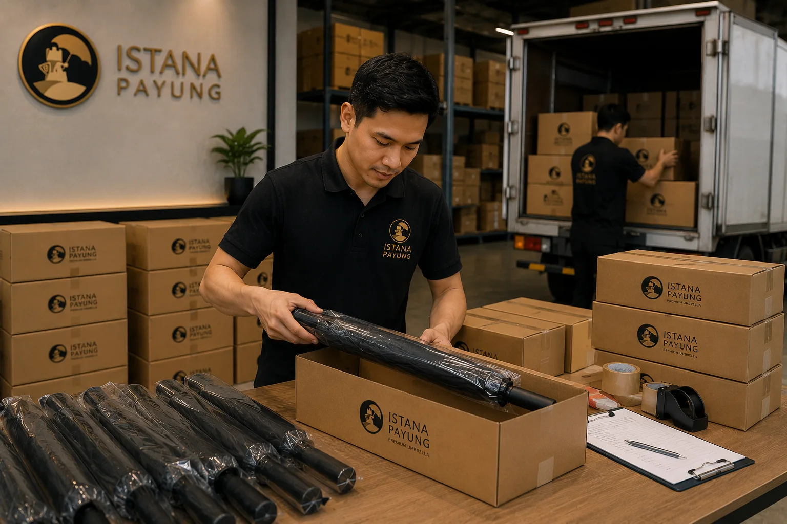 Tahap Produksi dan Quality Control Payung Custom