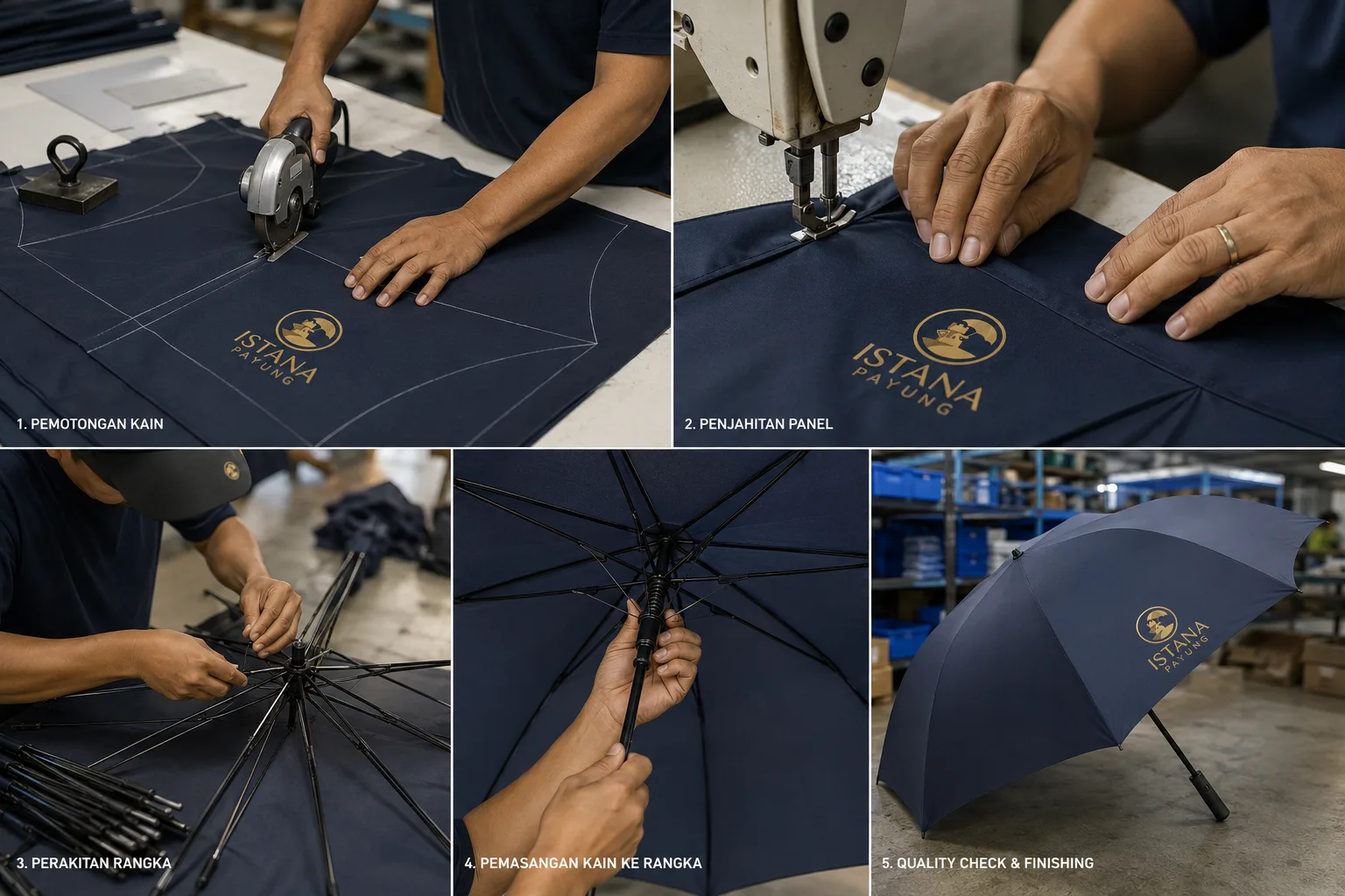 Proses Produksi Custom Payung