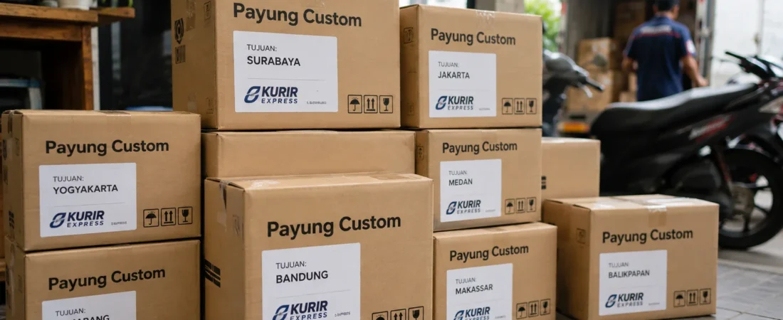 Estimasi Ongkir Payung Custom ke Luar Kota