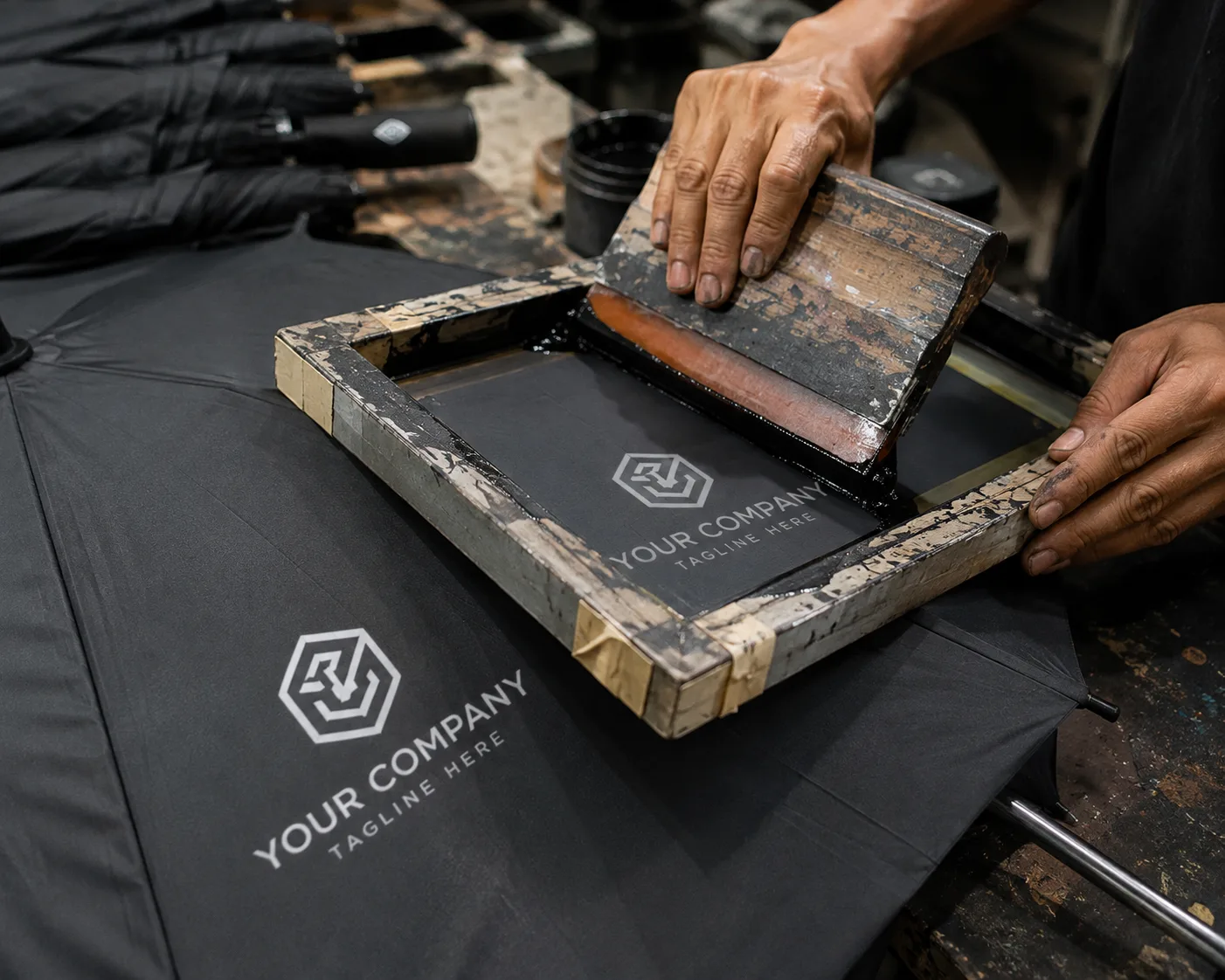 Proses Custom Logo Payung Golf