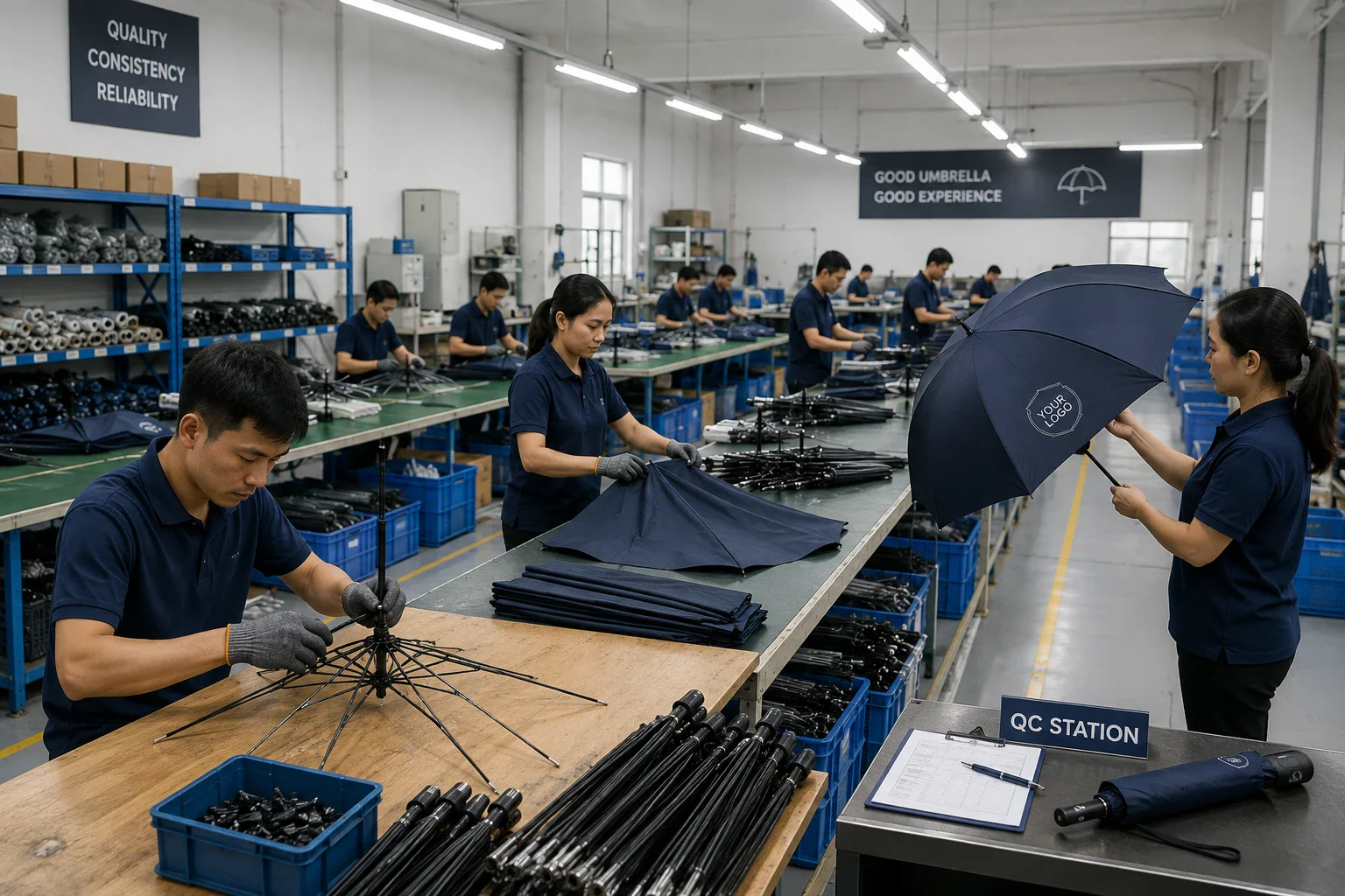 Proses Produksi Payung Langsung dari Pabrik