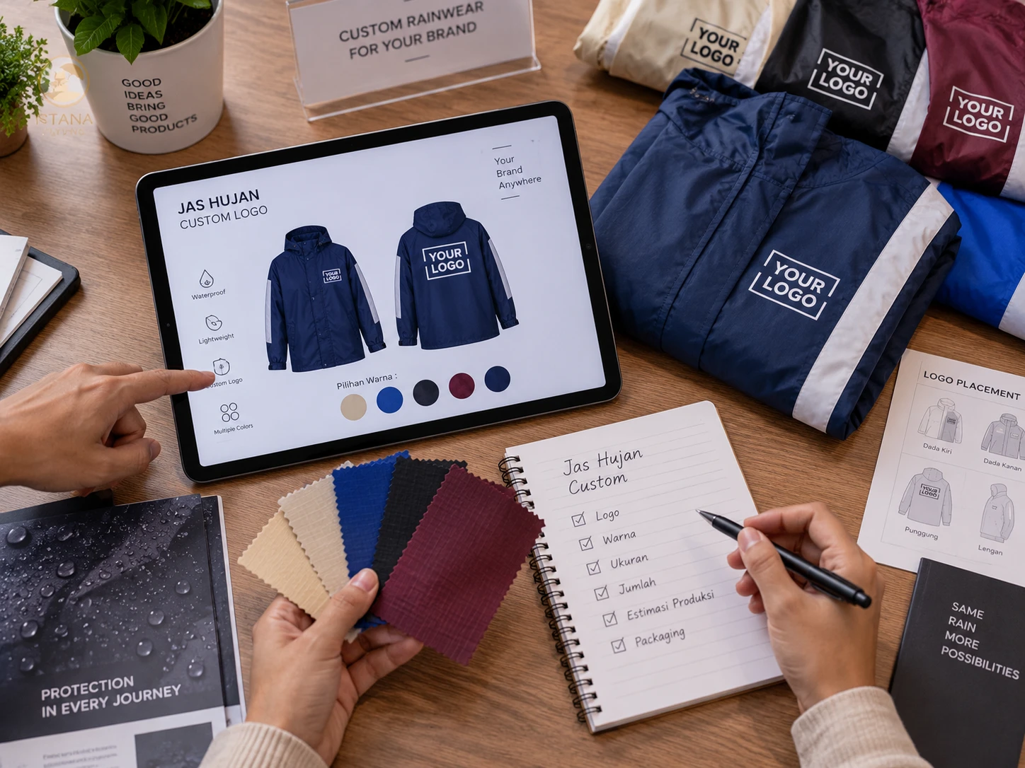 Mockup Desain Logo Sebelum Produksi Massal